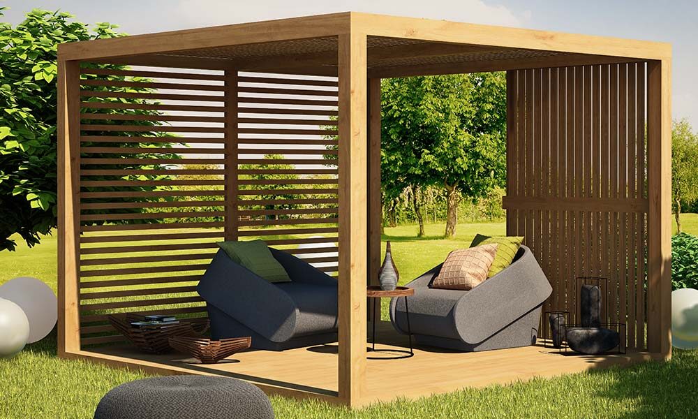 render-piccolo-gazebo-in-legno-chiaro-arredato
