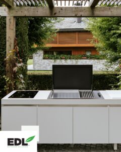 Questa immagine rappresenta una delle cucine da esterno che EDL può costruire.